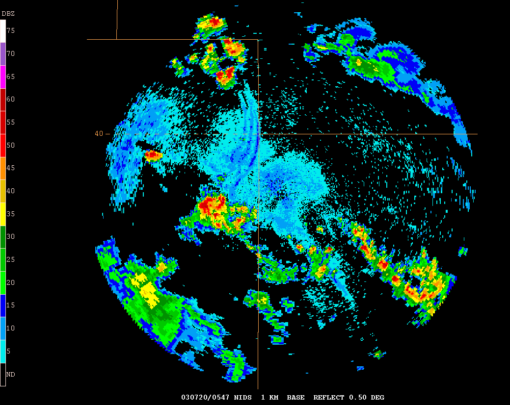 example of a radar display from Goodland, KS